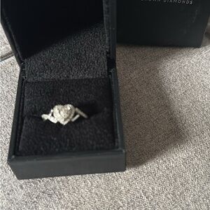 Ever Star Lab Grown Diamond Silver Heart Ring